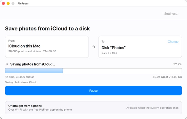 PicFrom saving originals from iCloud