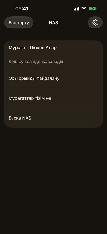 iPhone-дағы PicFrom, NAS-та жаңа мұрағат