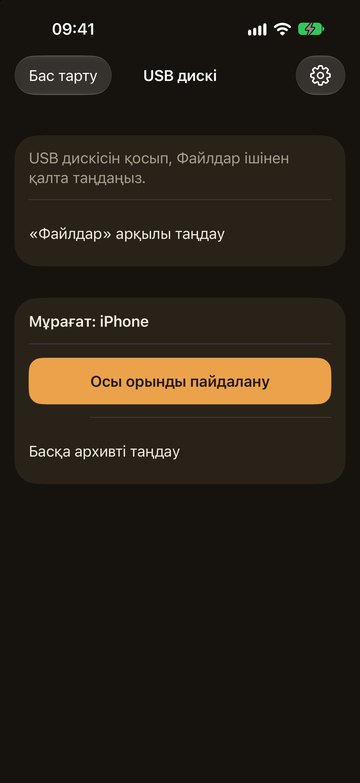 iPhone-дағы PicFrom, USB-диск дайын