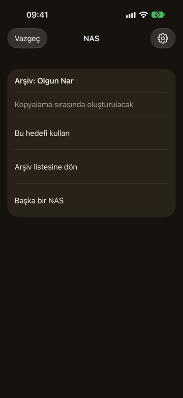 iPhone'da NAS'ta yeni bir arşivle PicFrom